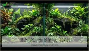 live vs. artificial decor live vs. artificial decor