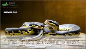 male and female selection criteria