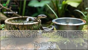 materials to avoid for water bowls