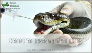 medicated rinses and antibiotics