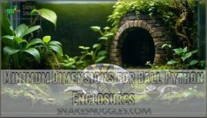 minimum dimensions for ball python enclosures