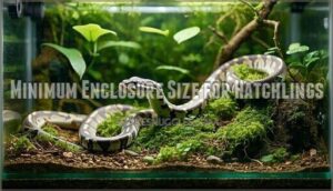 minimum enclosure size for hatchlings