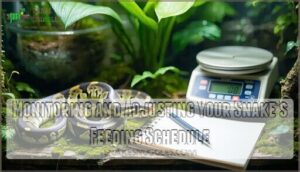 monitoring and adjusting your snake’s feeding schedule