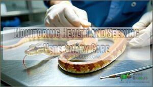 monitoring health and seeking veterinary care