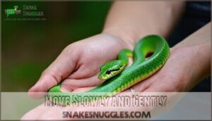 move slowly and gently