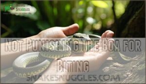 not punishing the boa for biting