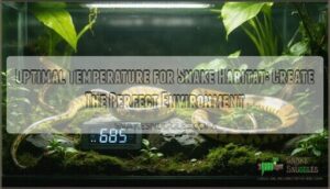 optimal temperature for snake habitat