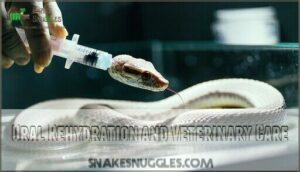 oral rehydration and veterinary care