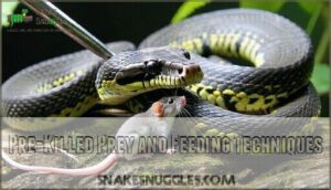 pre-killed prey and feeding techniques