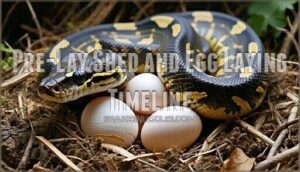 pre-lay shed and egg laying timeline