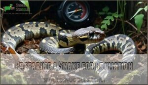 preparing a snake for brumation