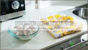 preparing and storing prey