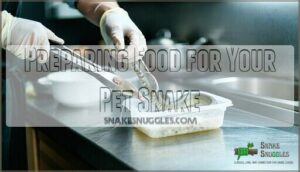 preparing food for your pet snake