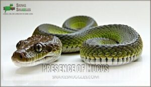 presence of mucus