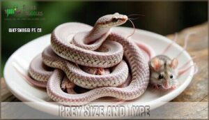 prey size and type