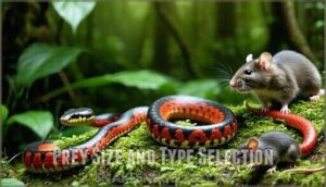 prey size and type selection