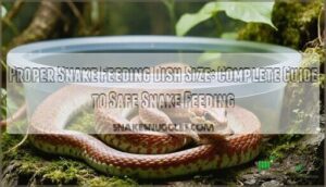 proper snake feeding dish size