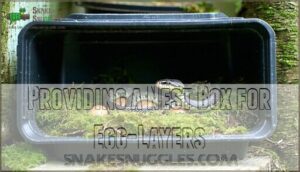 providing a nest box for egg-layers