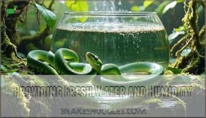 providing fresh water and humidity
