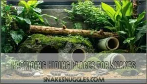 providing hiding places for snakes providing hiding places for snakes