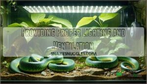 providing proper lighting and ventilation