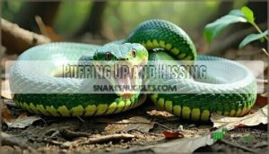 puffing up and hissing