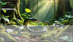 purpose of snake sounds and noises