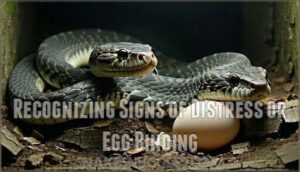 recognizing signs of distress or egg binding
