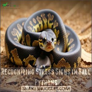 recognizing stress signs in ball pythons