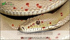 red discolored spots