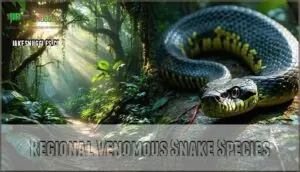 regional venomous snake species regional venomous snake species