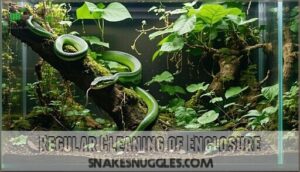regular cleaning of enclosure