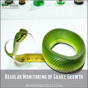 regular monitoring of snake growth