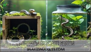 rehousing as snake grows