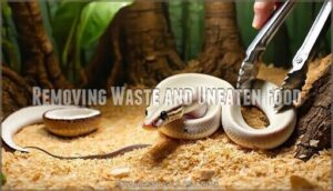 removing waste and uneaten food
