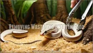 removing waste and uneaten food removing waste and uneaten food