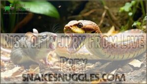 risk of injury from live prey