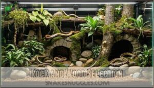 rock and wood selection