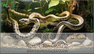 rock and wood selection for corn snake enclosures
