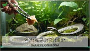safe snake feeding