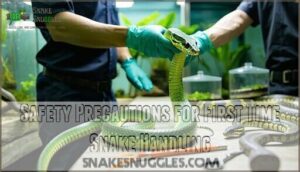 safety precautions for first time snake handling