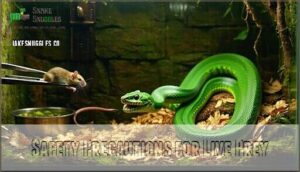 safety precautions for live prey