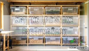 setting up a snake breeding rack