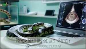signs of a pregnant snake