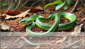 slithering and non-threatening movement