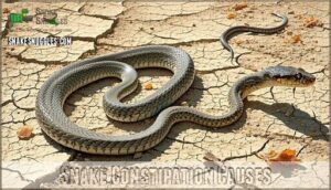 snake constipation causes