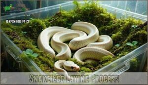 snake egg laying process
