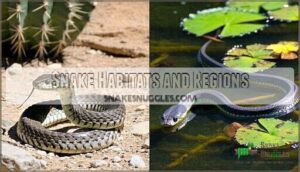 snake habitats and regions