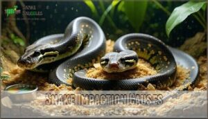 snake impaction causes