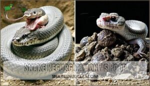 snake regurgitation vs poop